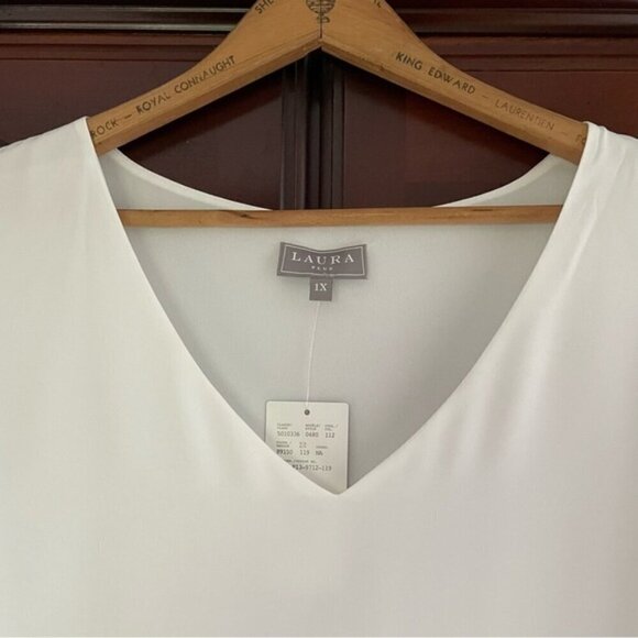 LAURA plus basically ivory top size 1X - Picture 6 of 12